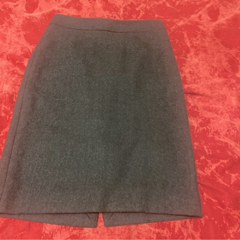 J Crew No 2 Pencil Womens Skirt Size 2 Dark Gray Knee Length Wool